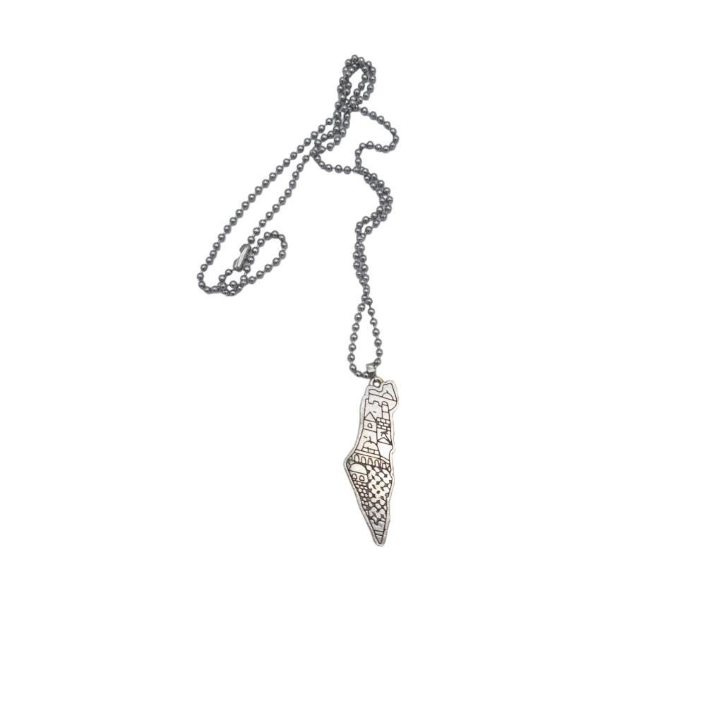 Palestina karta halsband –  produktbild – Hiprock
