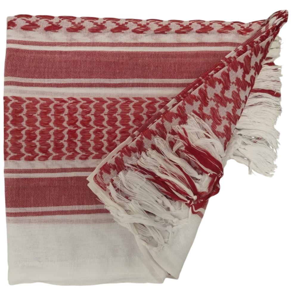Palestinasjal Keffiyeh - Röd och vit - scarf –  produktbild – Hiprock