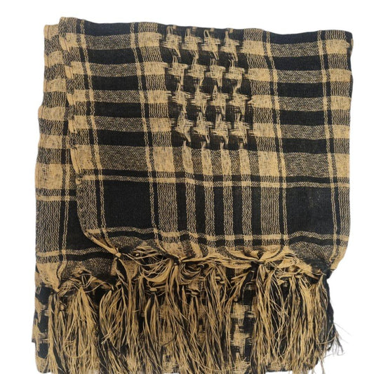 Palestine shawl - Light brown and black