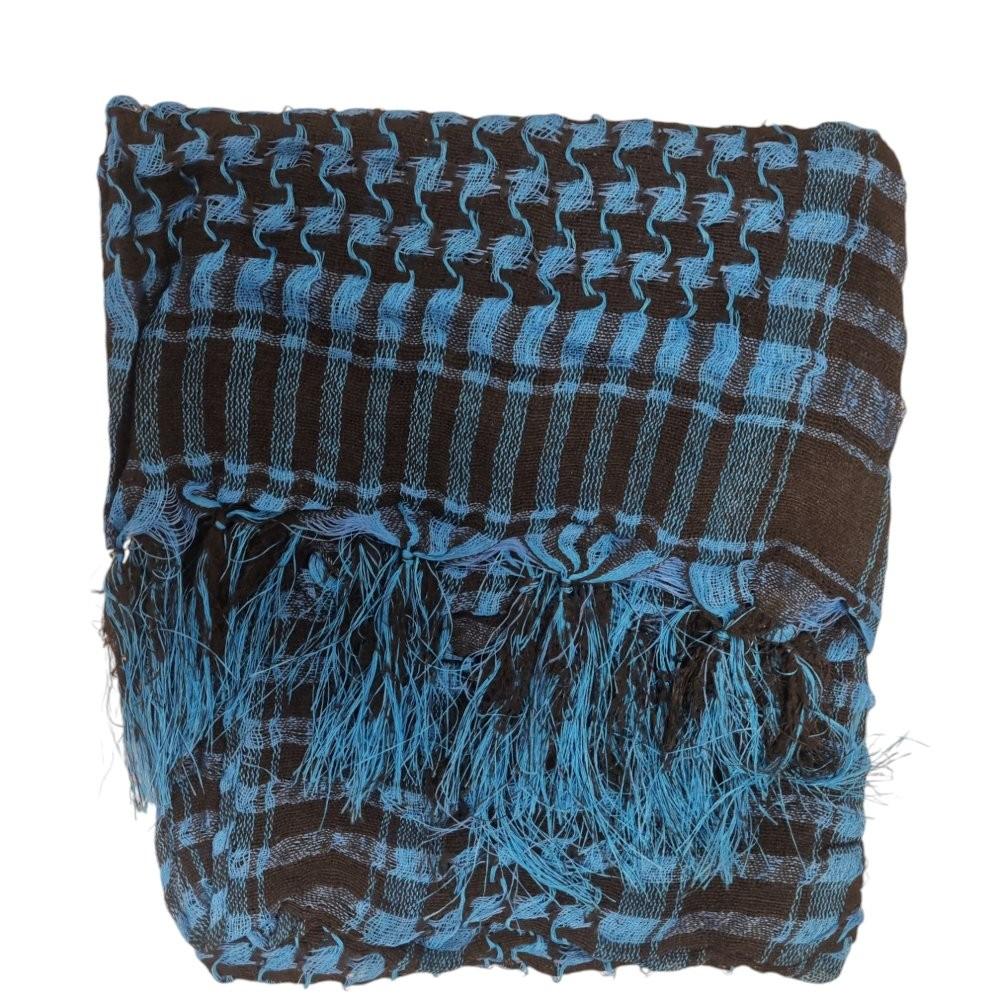 Palestinasjal - Turkos och svart - scarf –  produktbild – Hiprock