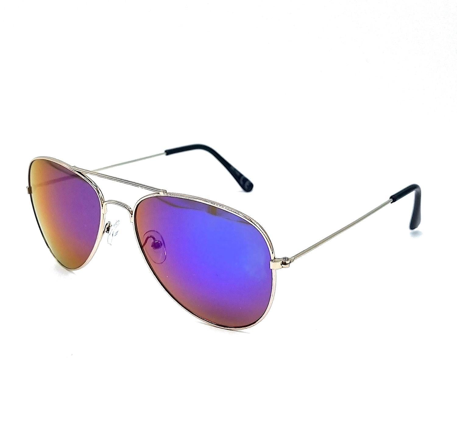 Pilot solglasögon Steel - blå/lila linser –  produktbild – Hiprock