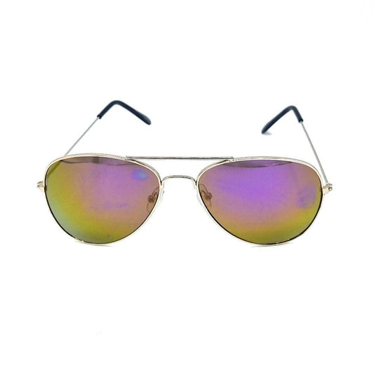 Pilot sunglasses Steel - pink/yellow lenses