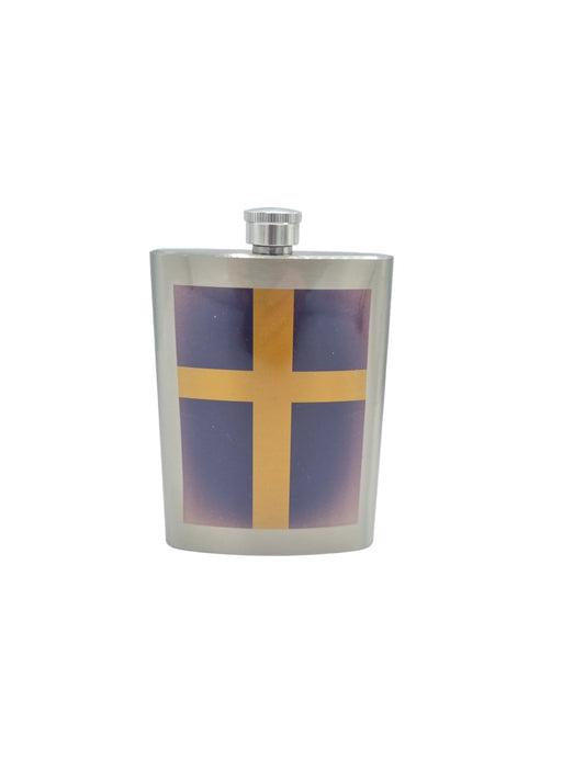 Plunta rustfrit stål - Sverige flagga –  produktbild – Hiprock