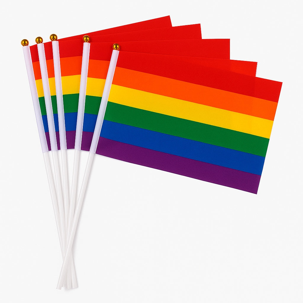 Pride handflagga – 5-pack