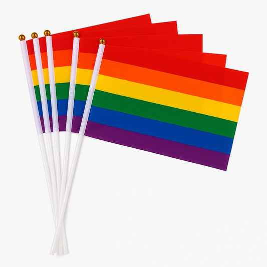 Pride handflagga – 5-pack