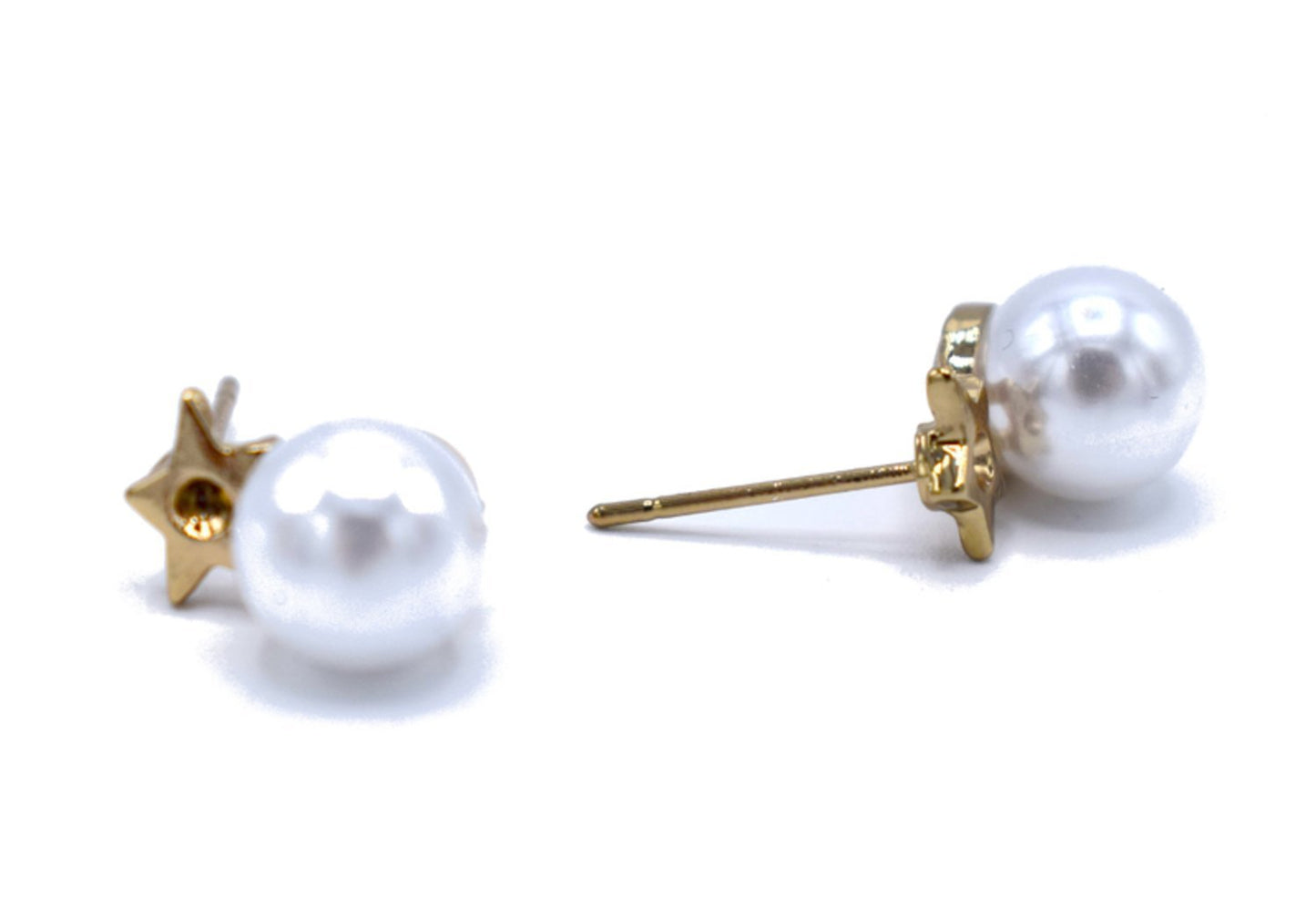 Pärlörhänge stjärna guldfärgad –  produktbild – Hiprock