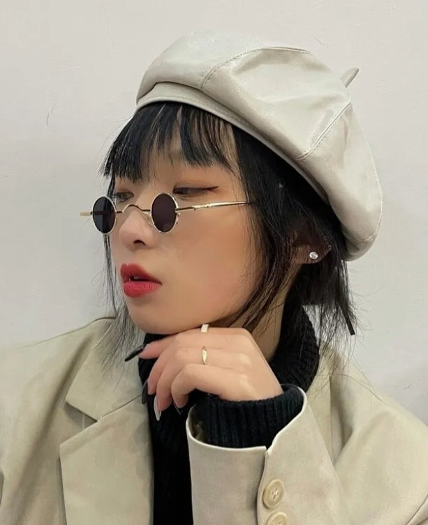 Retro mini små runda solglasögon - Unisex