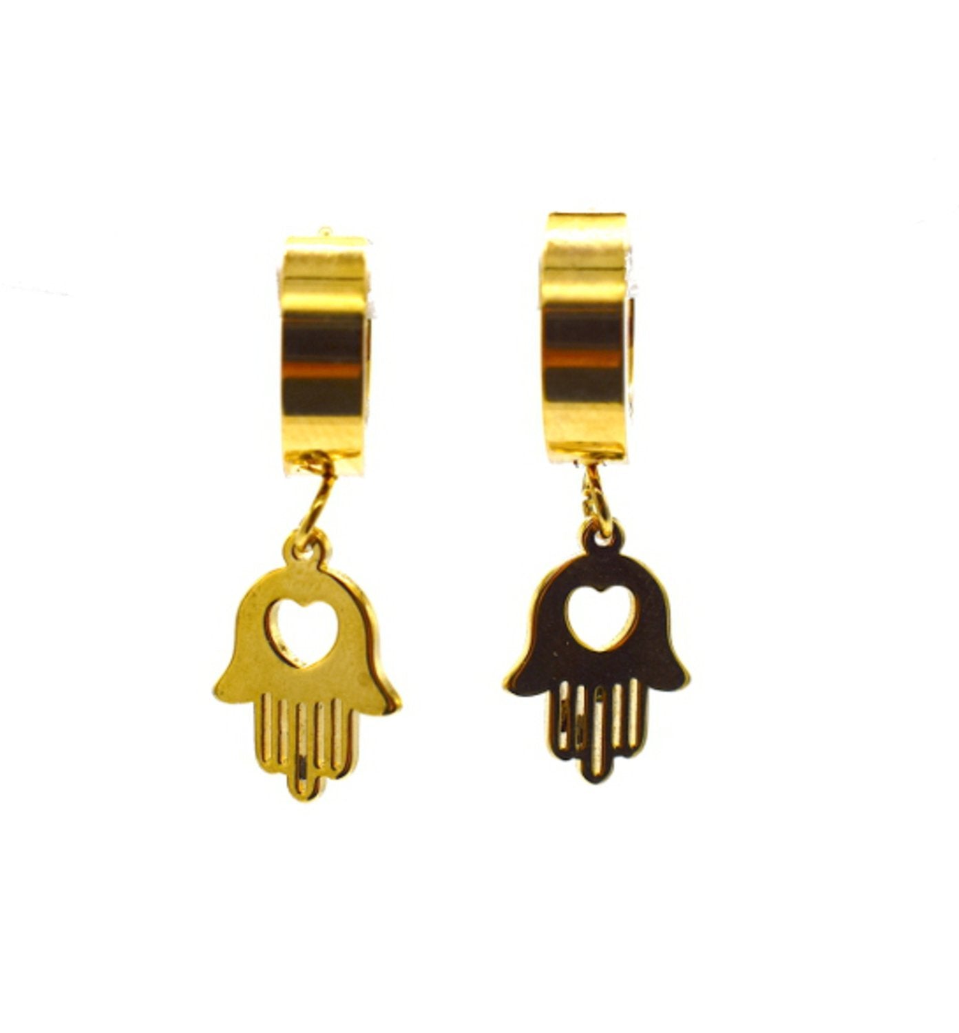 Ring örhängen Fatimas Hand Guldfärgad –  produktbild – Hiprock