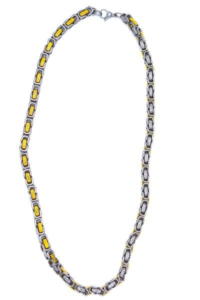 Robust Kejsar Chain Necklace - Gold colored and silver colored