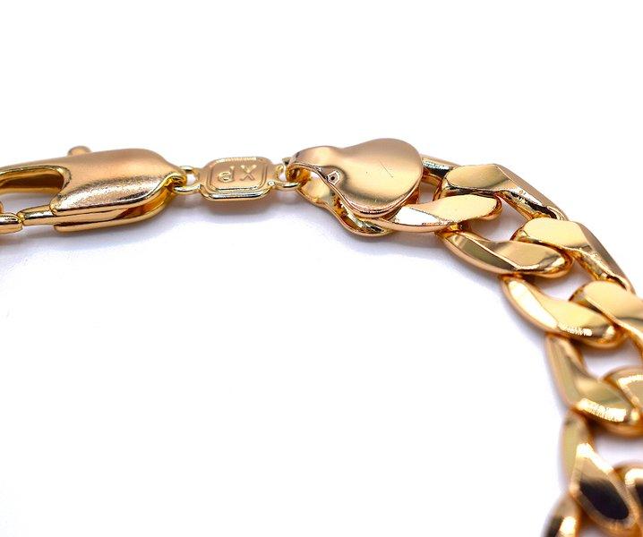 Tukeva kullanvärinen ketjuranneke