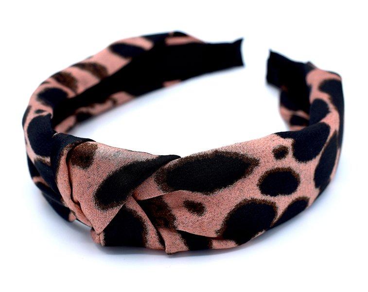 Rosa Leopard Diadem - tygklätt –  produktbild – Hiprock