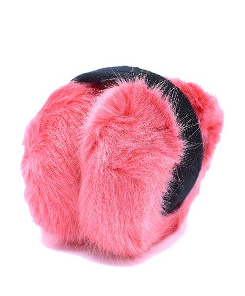 Rosa fluffiga öronmuffar - vikbar –  produktbild – Hiprock