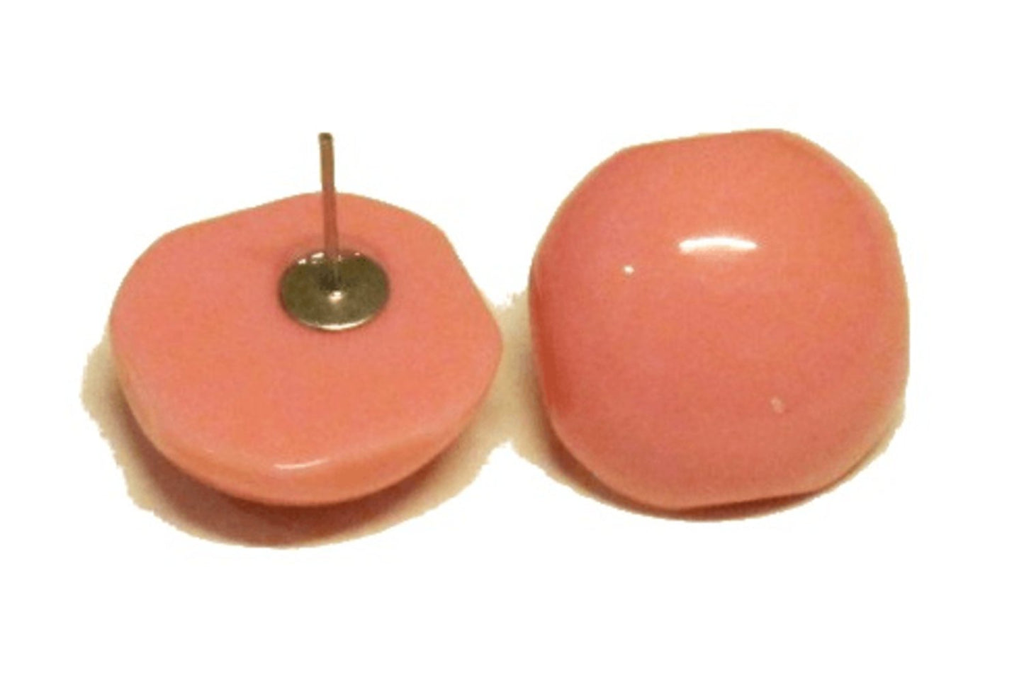 Pink stud earrings