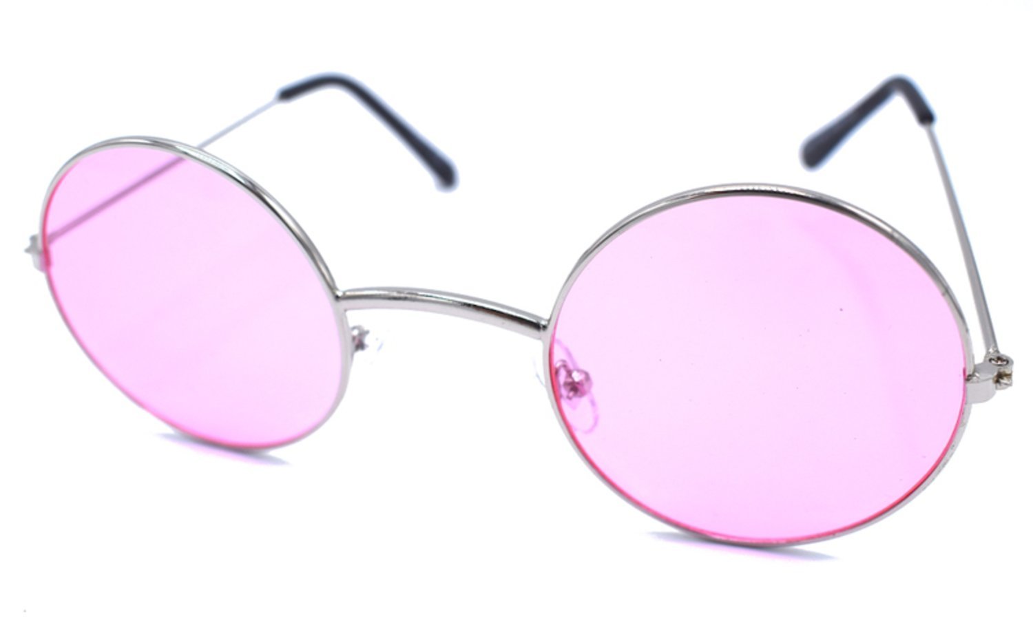 Rosa runda solglasögon –  produktbild – Hiprock