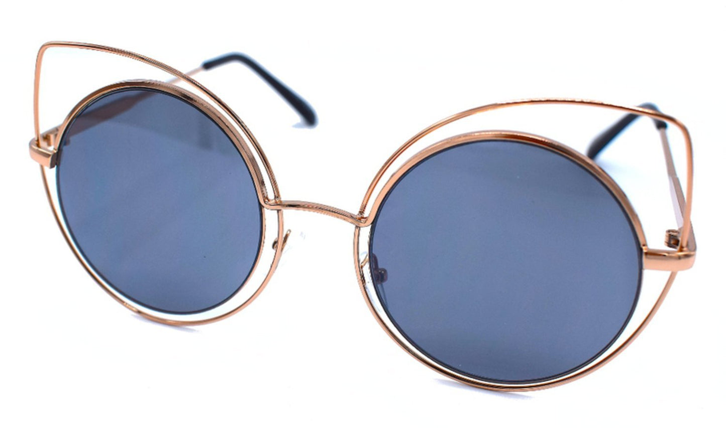 Round Cat sunglasses dark