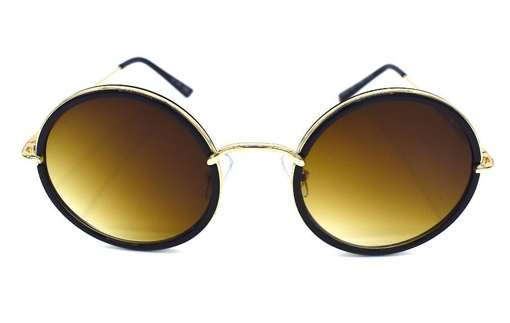 Runda Solglasögon - Svart/Brun –  produktbild – Hiprock