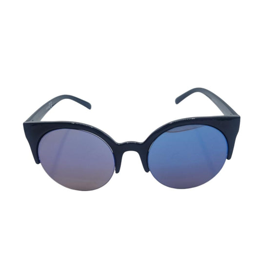 Round blue sunglasses