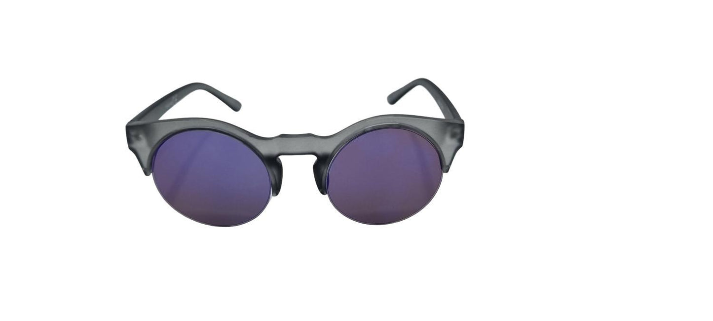 Round blue sunglasses