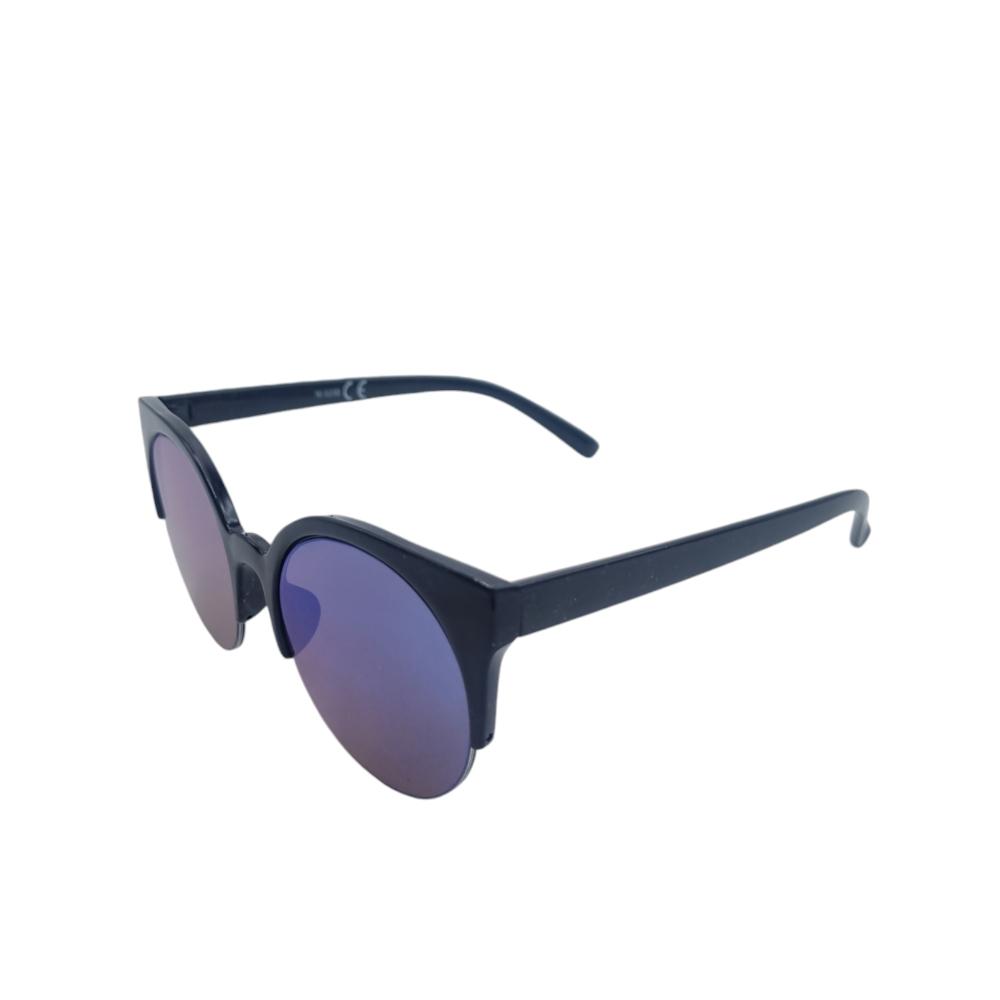 Round blue sunglasses