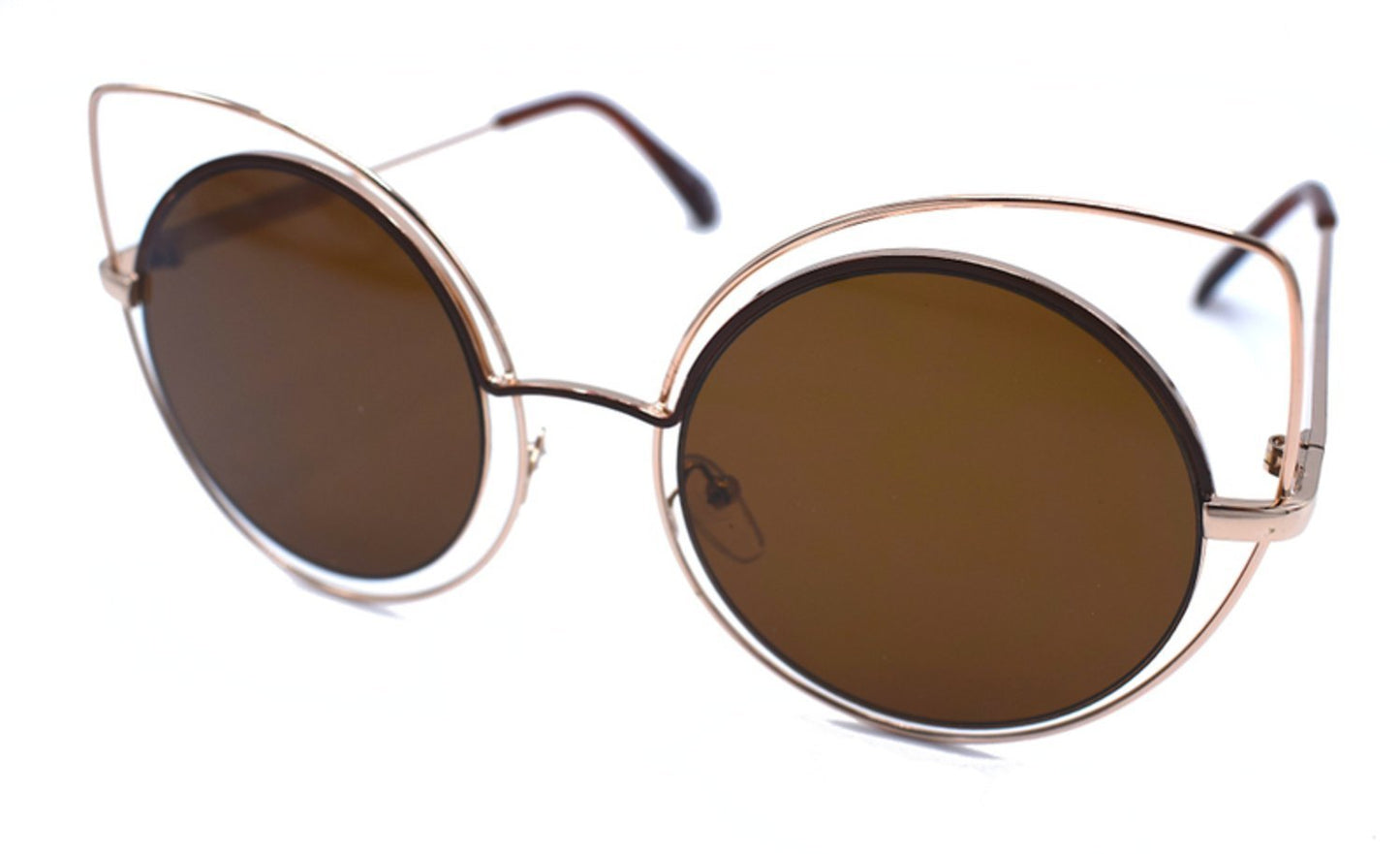 Runda bruna katt solglasögon –  produktbild – Hiprock