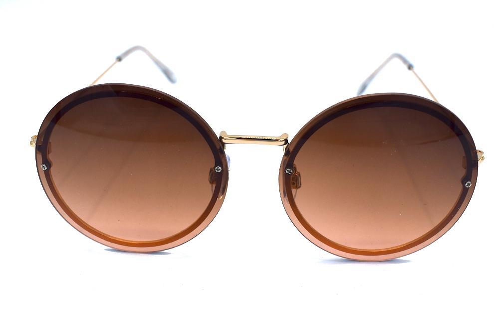 Round brown/pink sunglasses