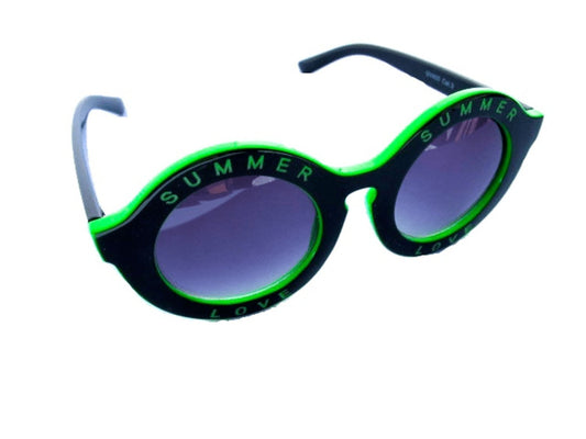 Round orange and black sunglasses - PASTEL LOVE