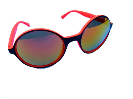 Round orange black sunglasses