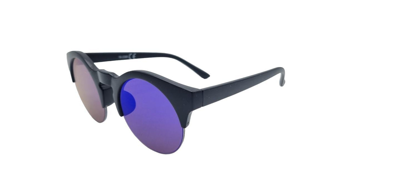 Round reflective sunglasses