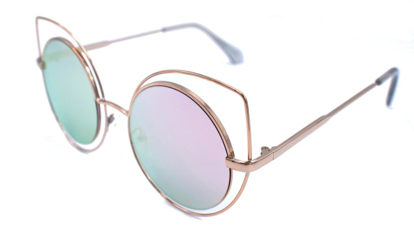 Round pink sunglasses