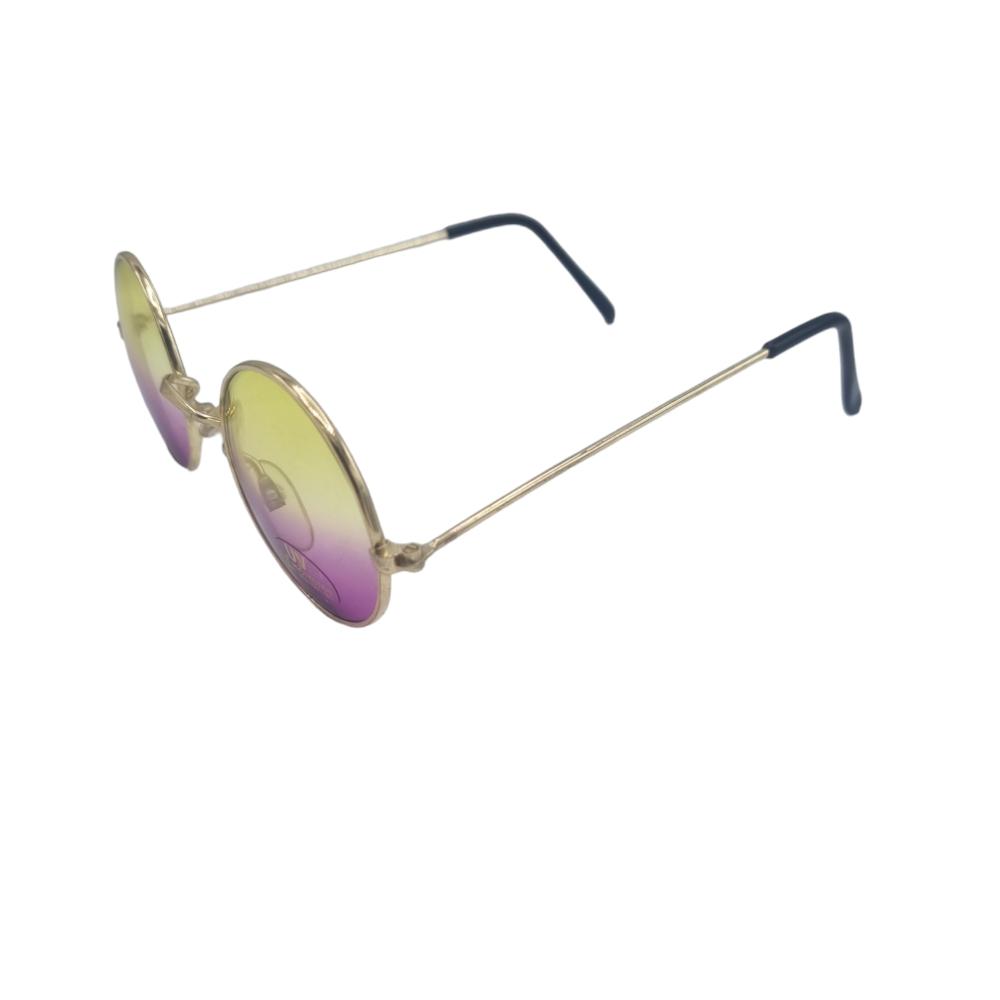 Runda solglasögon - Gul-Lila Linser –  produktbild – Hiprock