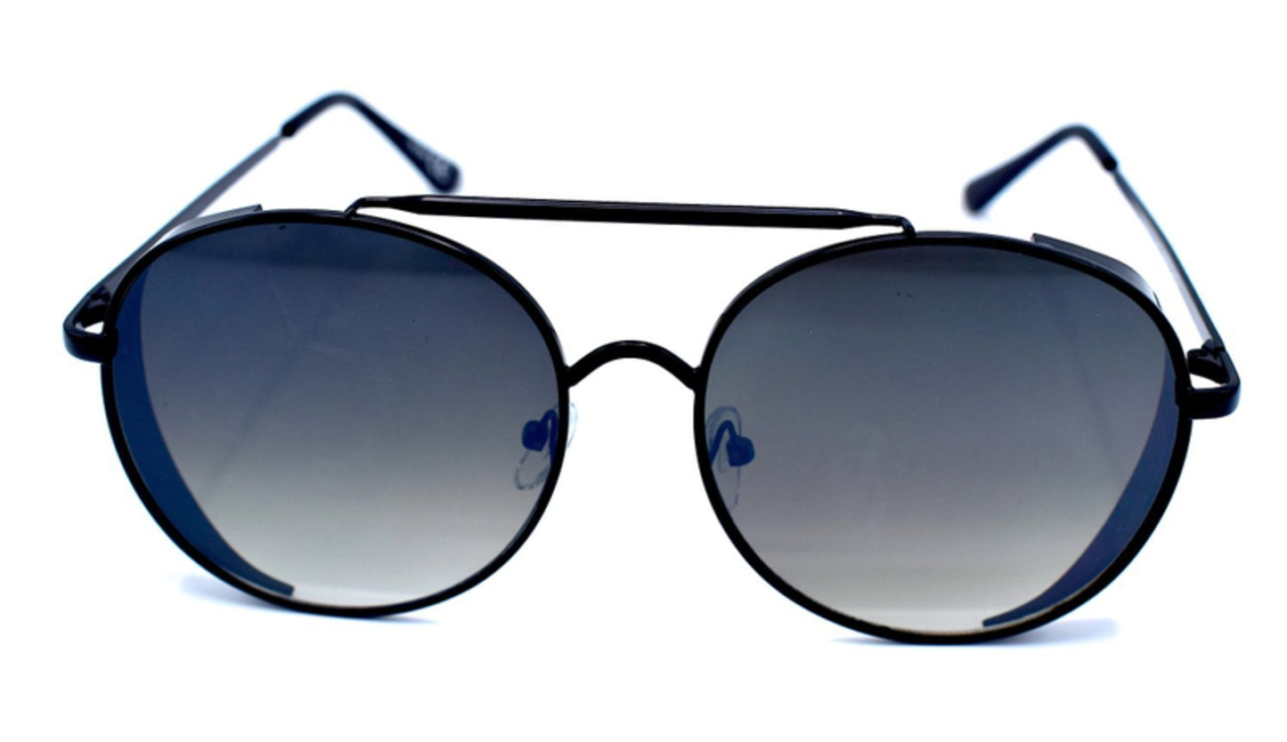 Round sunglasses with lens protection