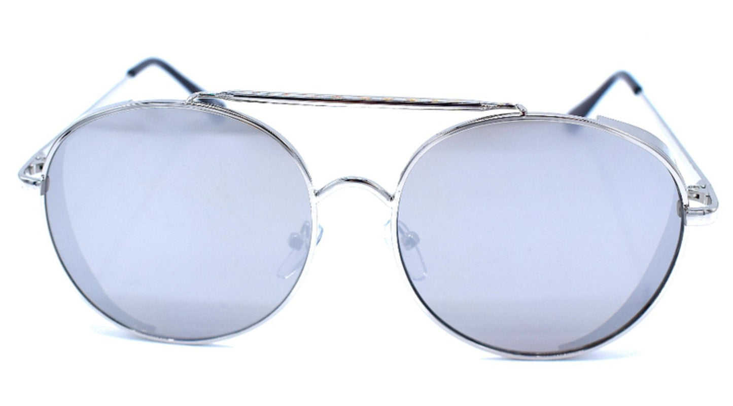 Round sunglasses with lens protection