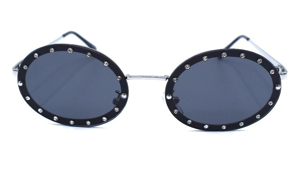 Runda svarta solglasögon - Ice Edition –  produktbild – Hiprock