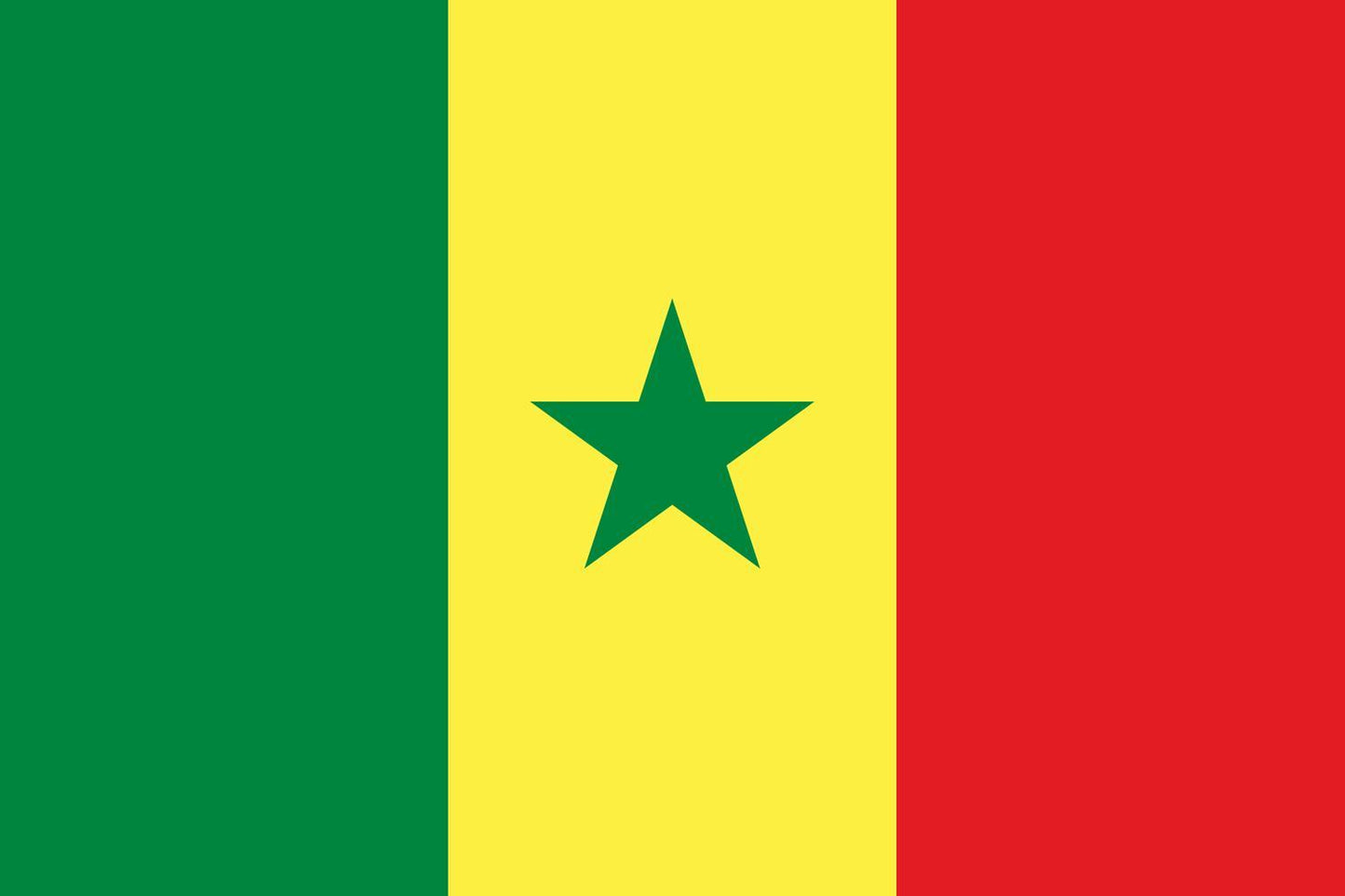 Senegal flagga –  produktbild – Hiprock