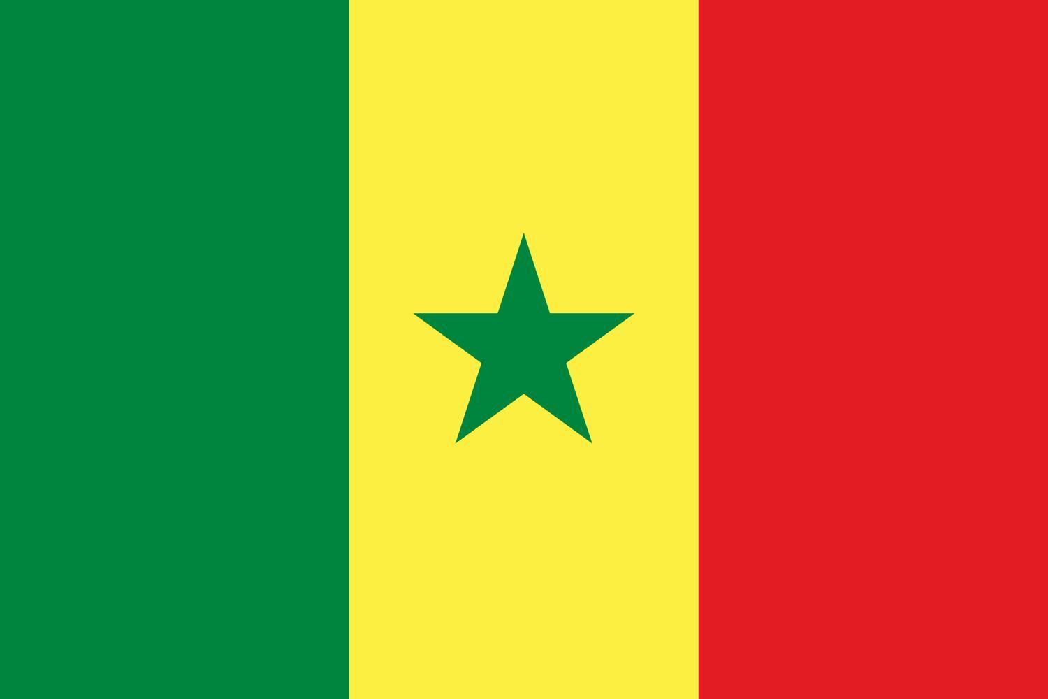 Senegal flagga –  produktbild – Hiprock