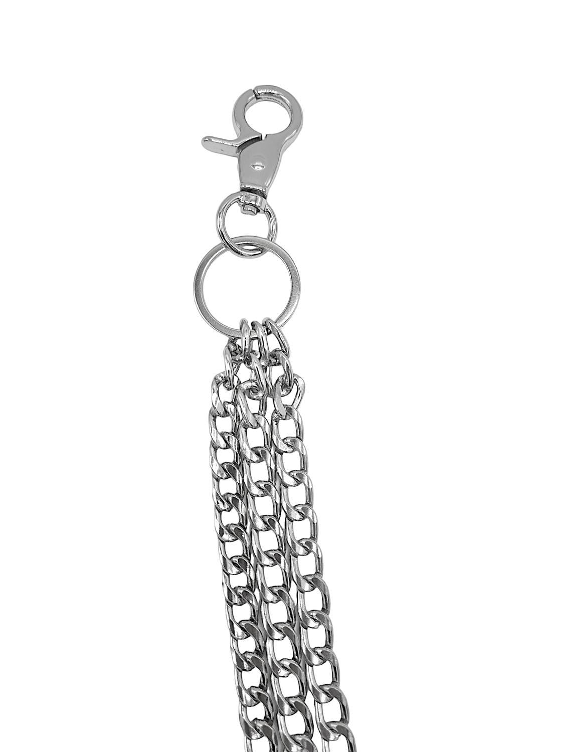 Silverfärgad Byxkedja tre kedjor –  produktbild – Hiprock