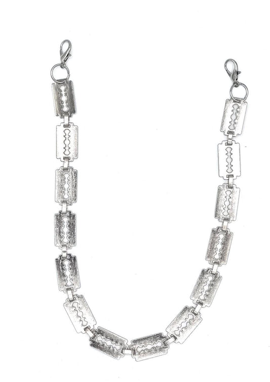 Silverfärgad byxkedja Razors –  produktbild – Hiprock