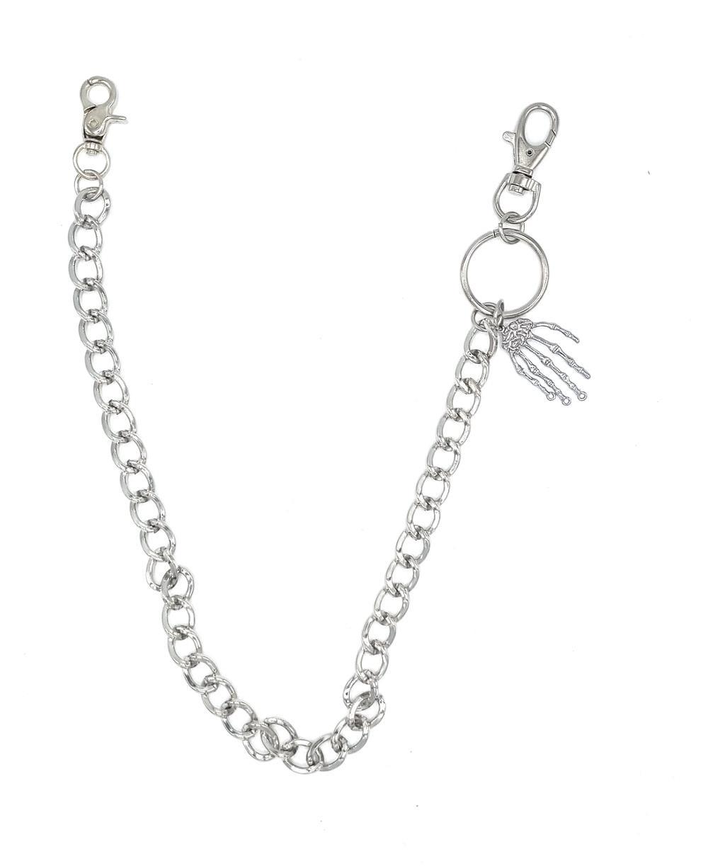 Silverfärgad byxkedja hand –  produktbild – Hiprock