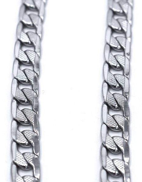 Silver colored chain necklaces