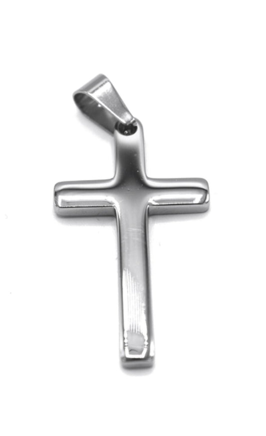 Silver colored cross pendant