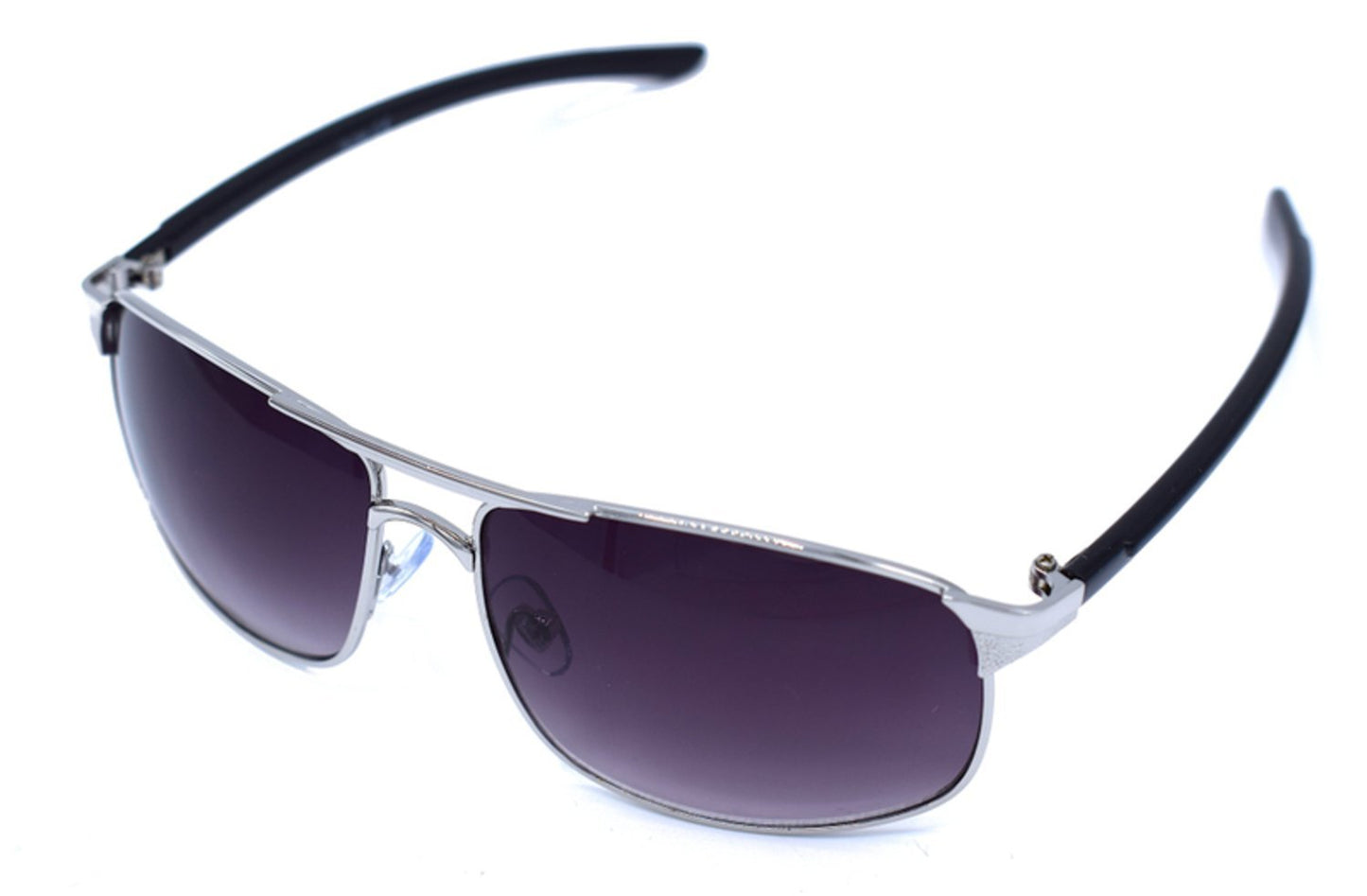 Hopeanväriset metalliset aurinkolasit - Violetti linssi