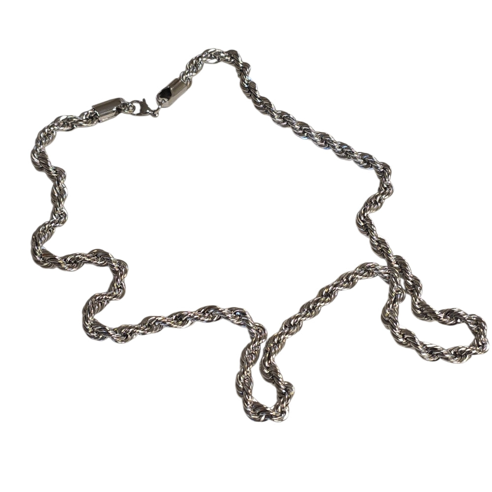 Silverfärgad kedja i rostfritt stål – 70 cm