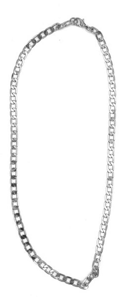 Silver colored chain necklace sturdy