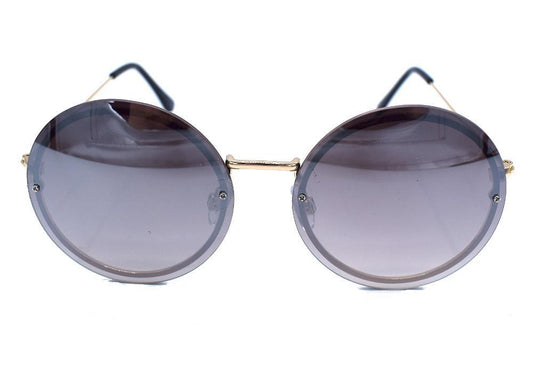 Silver runda solglasögon - Rocky –  produktbild – Hiprock