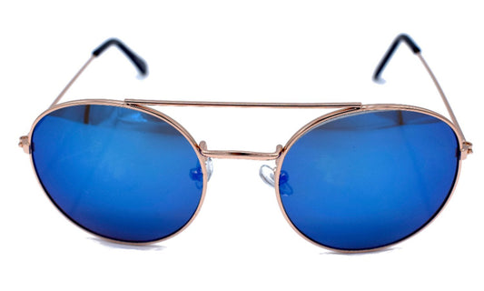 Solglasögon med båge - blå och guldfärgad