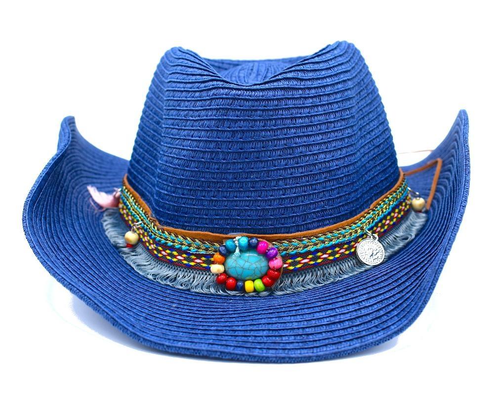 Sun hat pearls - blue 