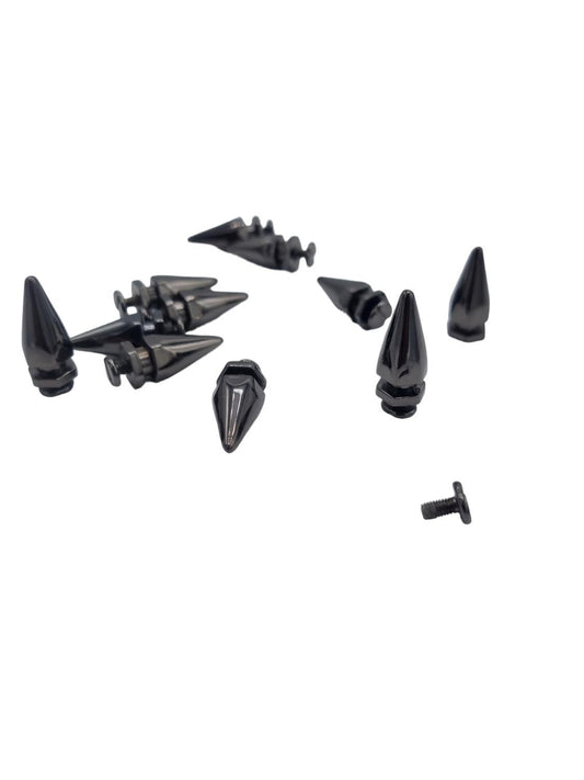 Pointed rivets loose black - 20 pieces
