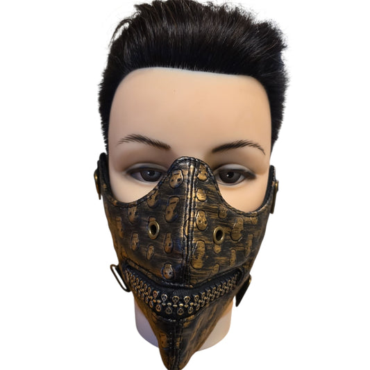 Steampunk Mask – Justerbar med Dödskalle-detaljer