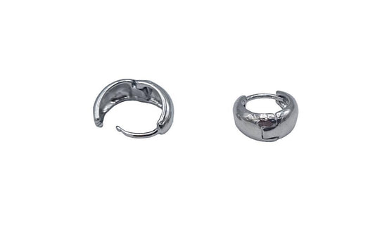Steel hoop earrings