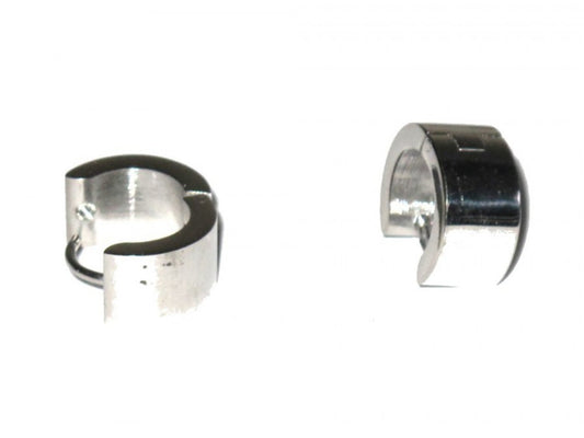 Steel ring earrings shiny